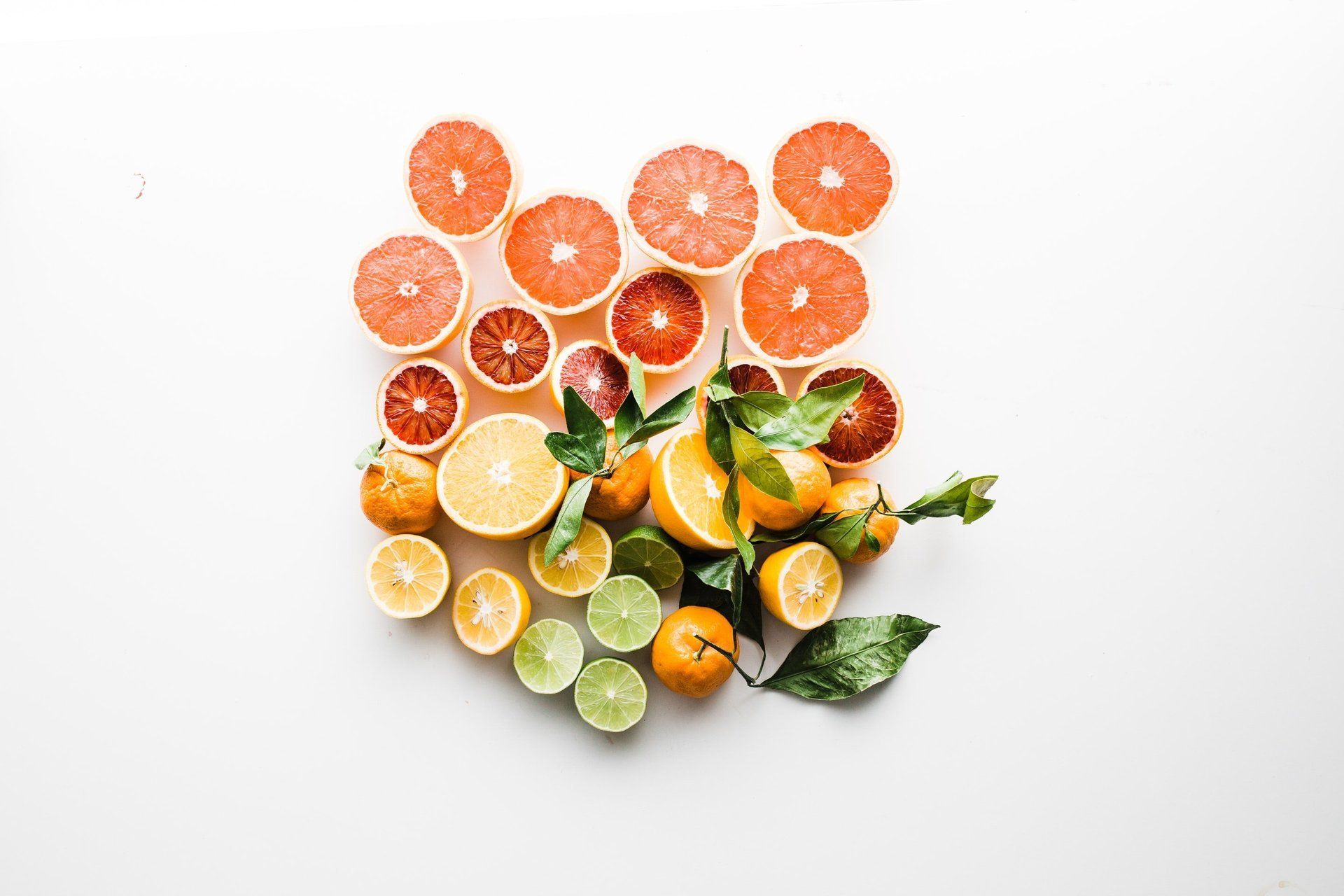 healthy decorative citrus fruit collage