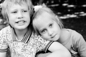 Neurotypical and autistic siblings